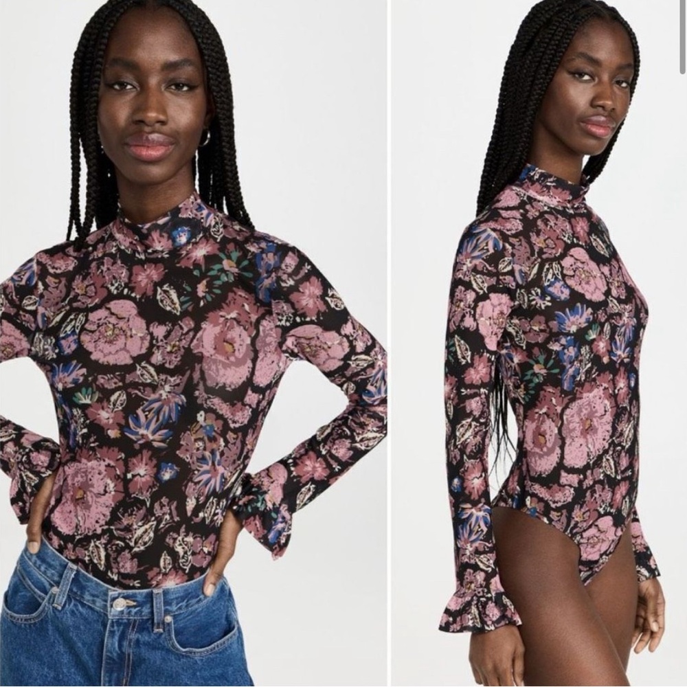 Cleobella Floral Long Sleeve Bodysuit